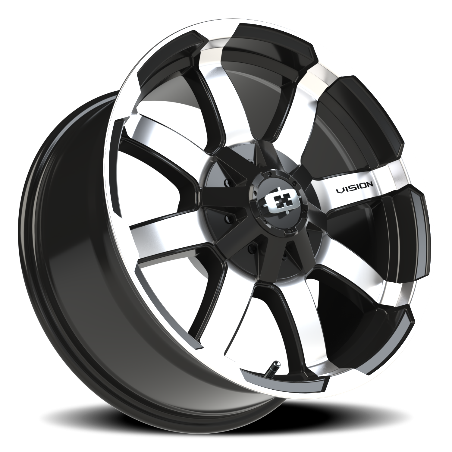 Vision Valor 18X8.5 Gloss Black Machined Face Wheel