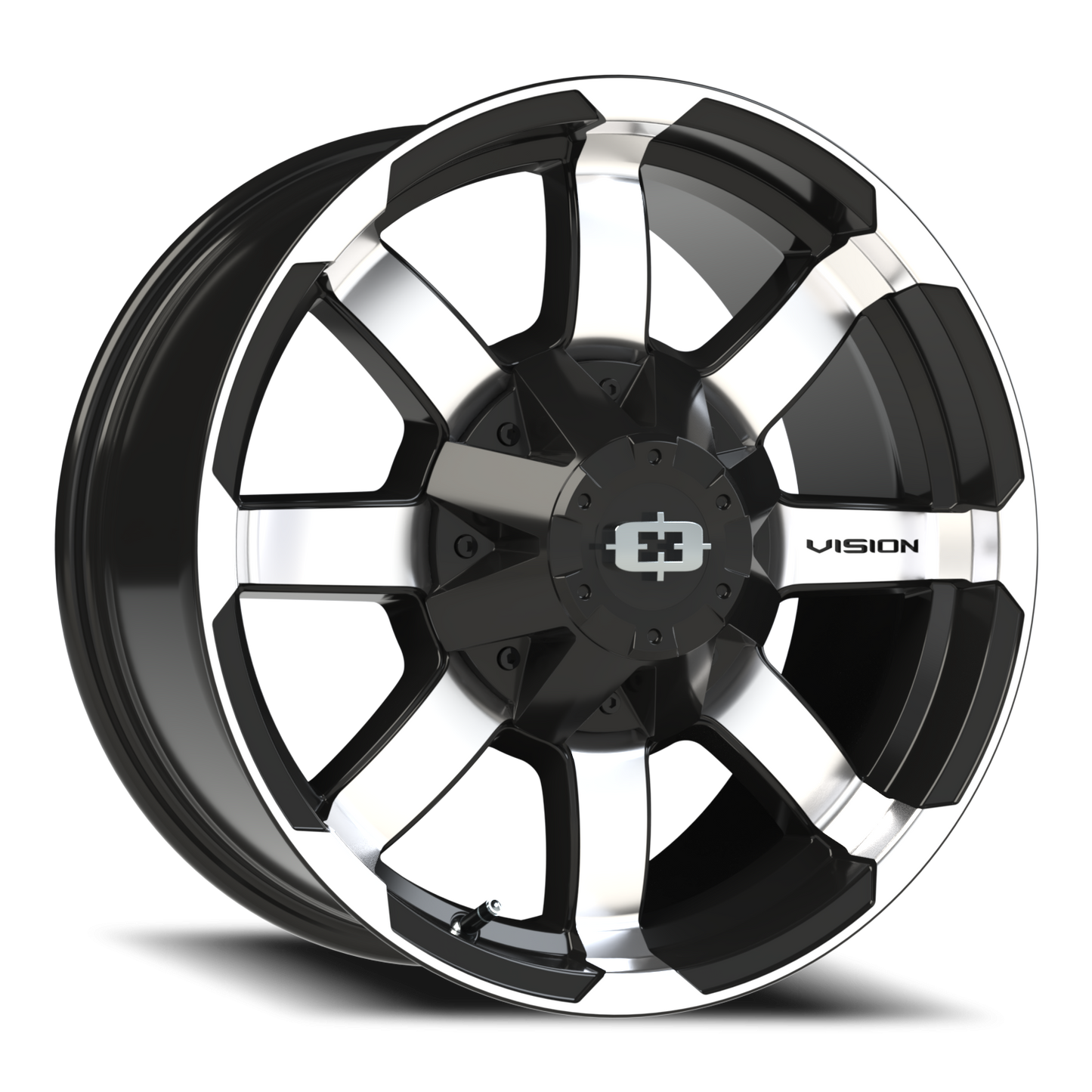 Vision Valor 18X8.5 Gloss Black Machined Face Wheel