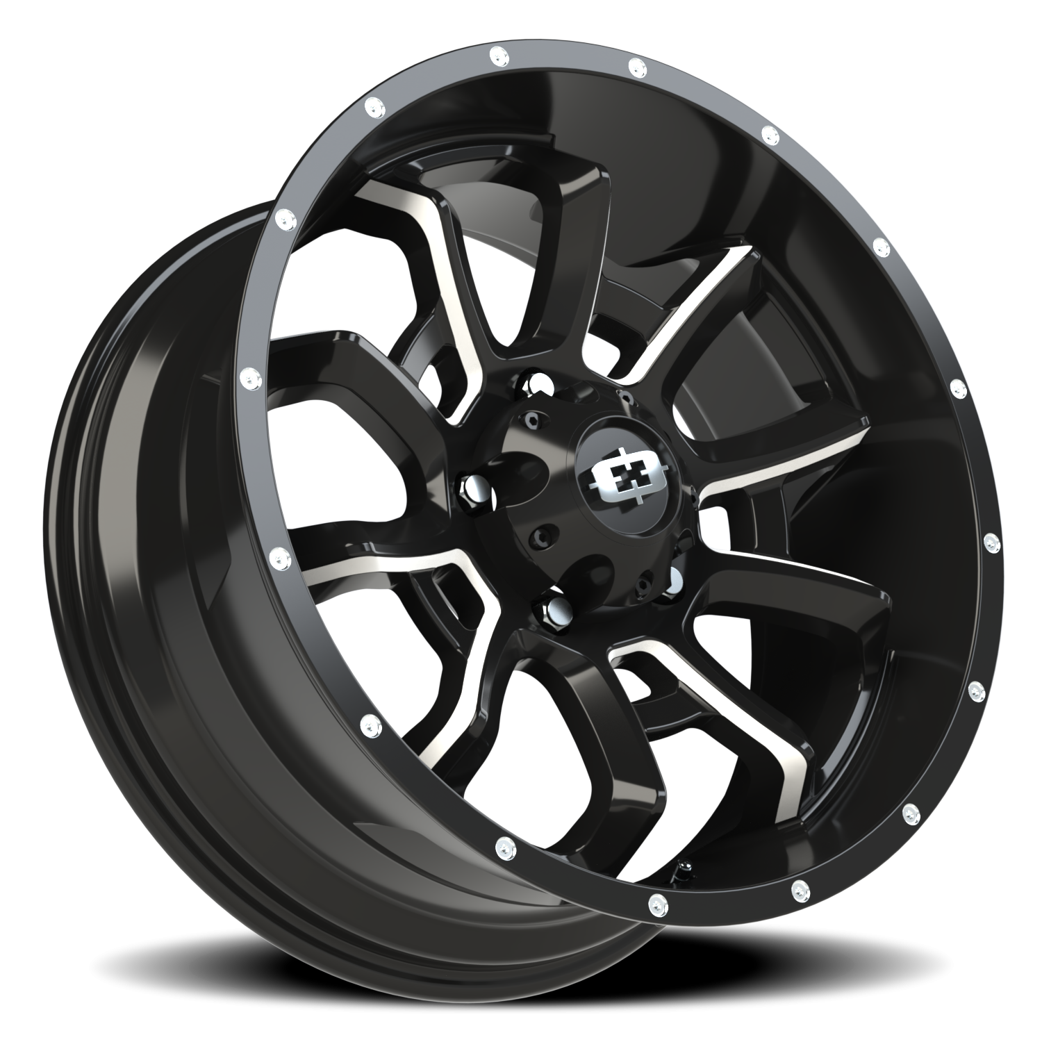 Vision Bomb 20X9 Gloss Black Milled Spoke Wheel