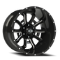 Vision Bomb 20X12 Gloss Black Milled Spoke Wheel