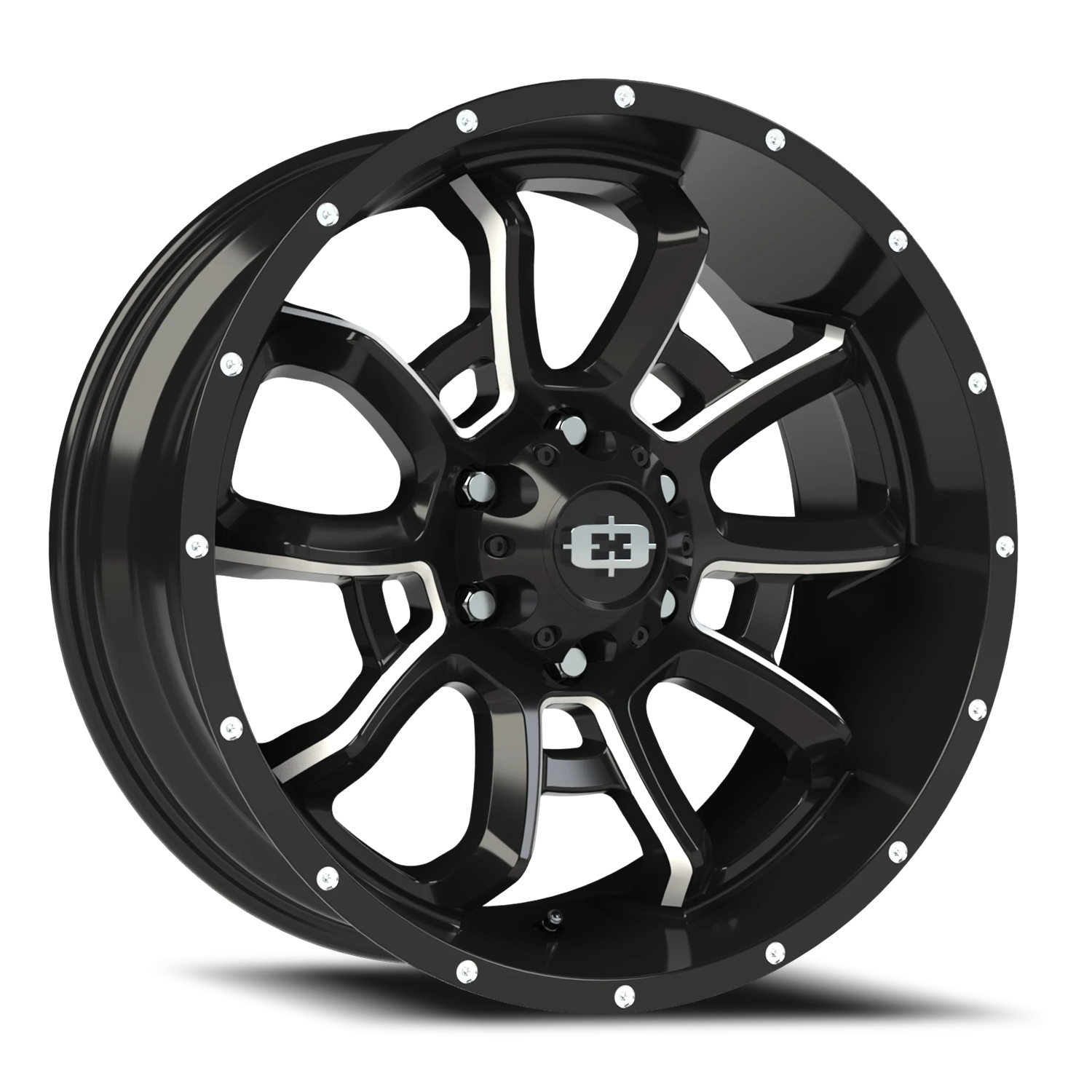 Vision Bomb 20X9 Gloss Black Milled Spoke Wheel