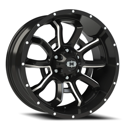 Vision Bomb 20X9 Gloss Black Milled Spoke Wheel