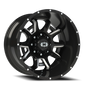 Vision Bomb 20X12 Gloss Black Milled Spoke Wheel