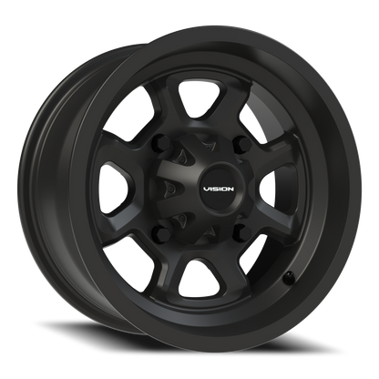 Vision Bomb 14X7 Matte Black Wheel