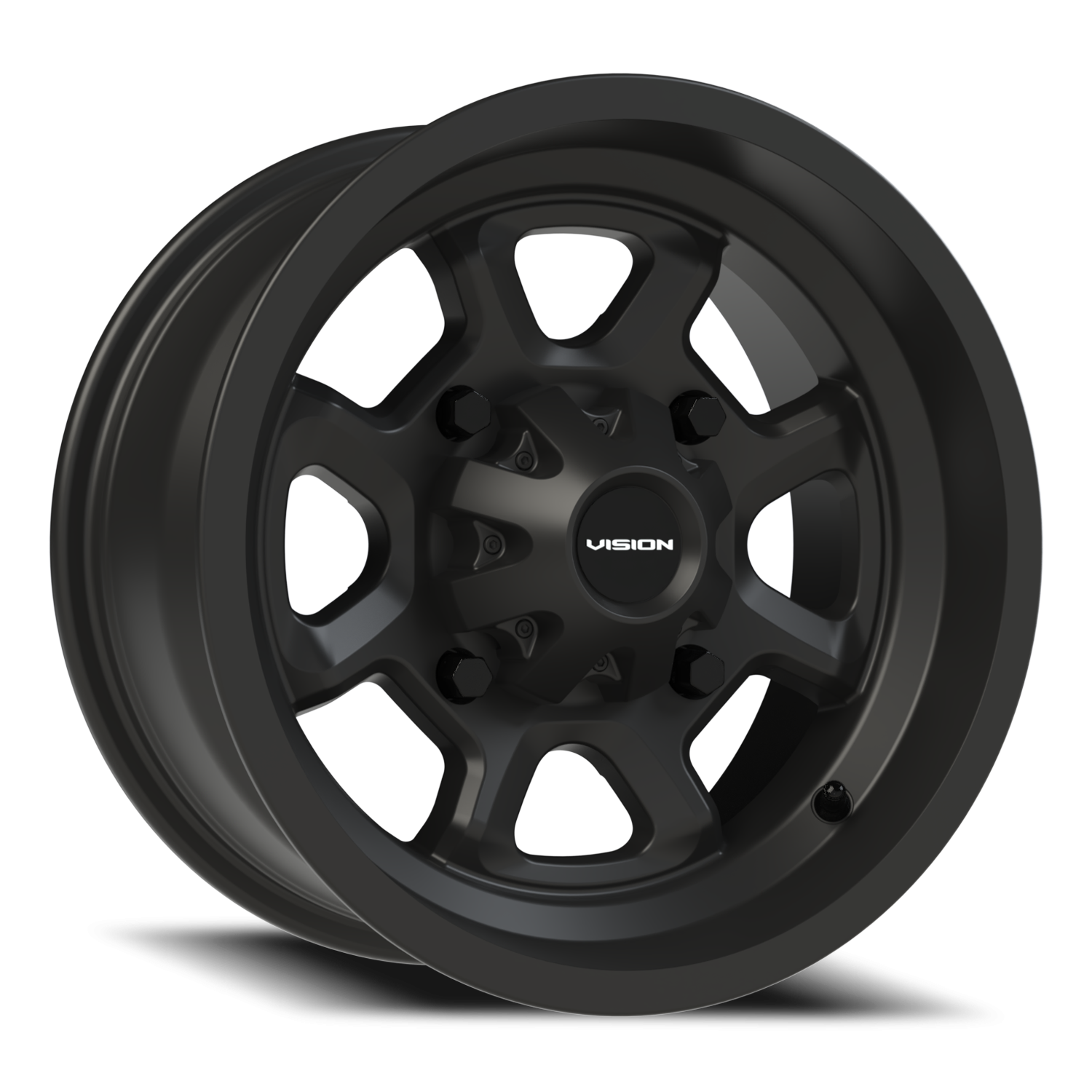 Vision Bomb 14X7 Matte Black Wheel