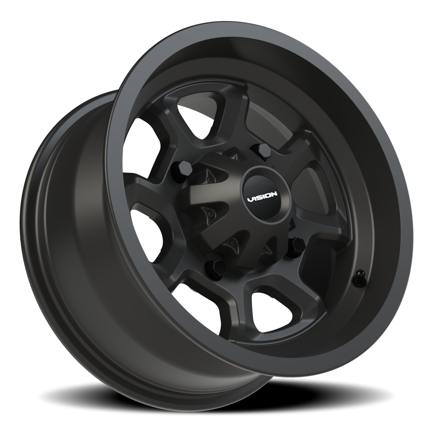 Vision Bomb 14X7 Matte Black Wheel