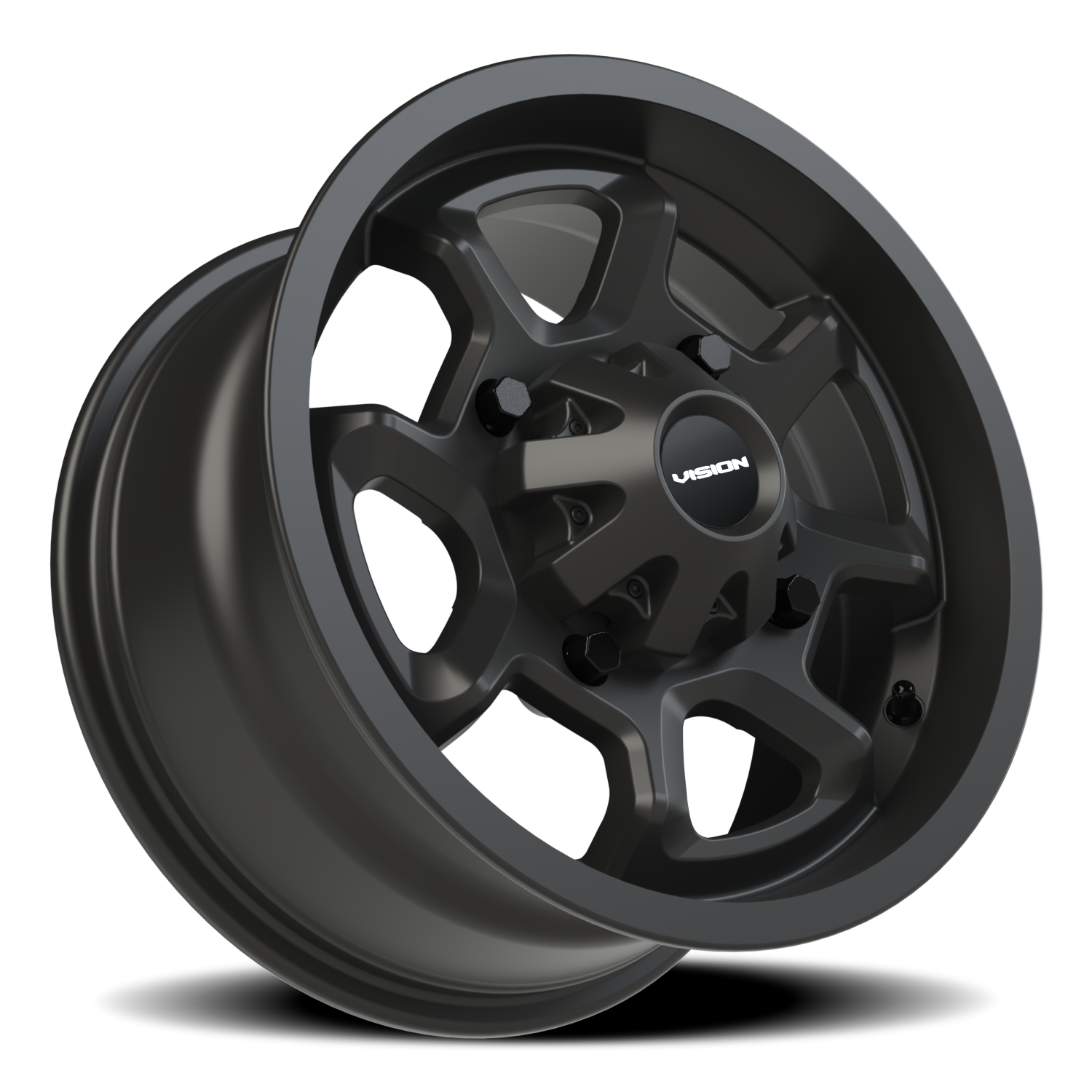 Vision Bomb 14X7 Matte Black Wheel