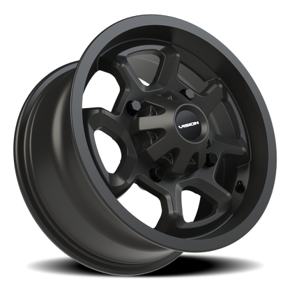 Vision Bomb 14X7 Matte Black Wheel