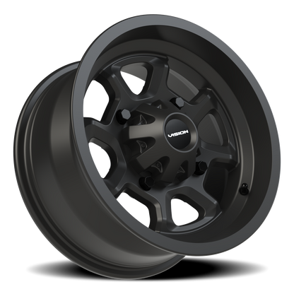 Vision Bomb 14X7 Matte Black Wheel