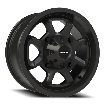 Vision Bomb 14X7 Matte Black Wheel