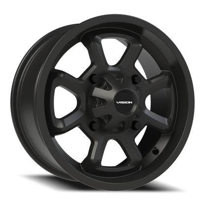 Vision Bomb 15X7 Matte Black Wheel