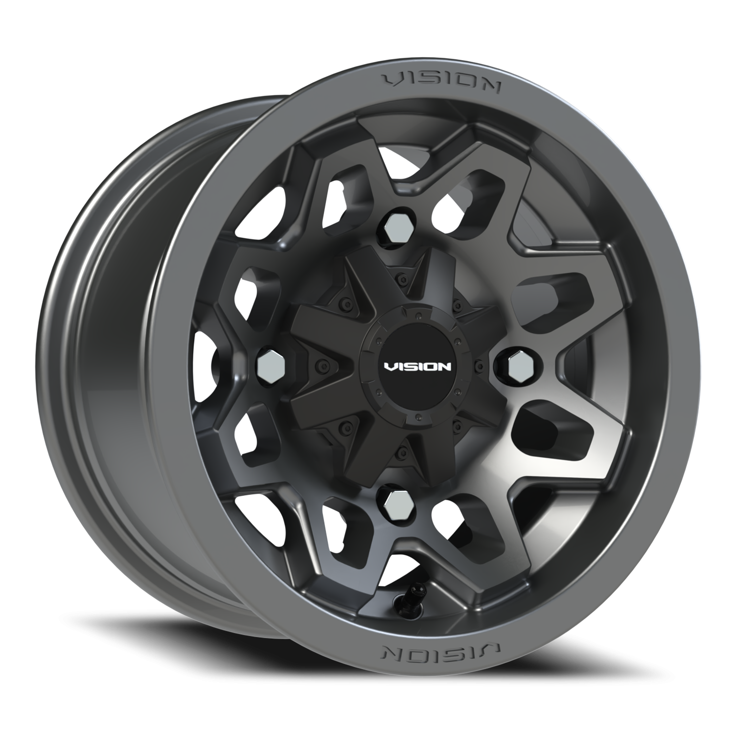Vision Atv 12X7 Gunmetal Wheel