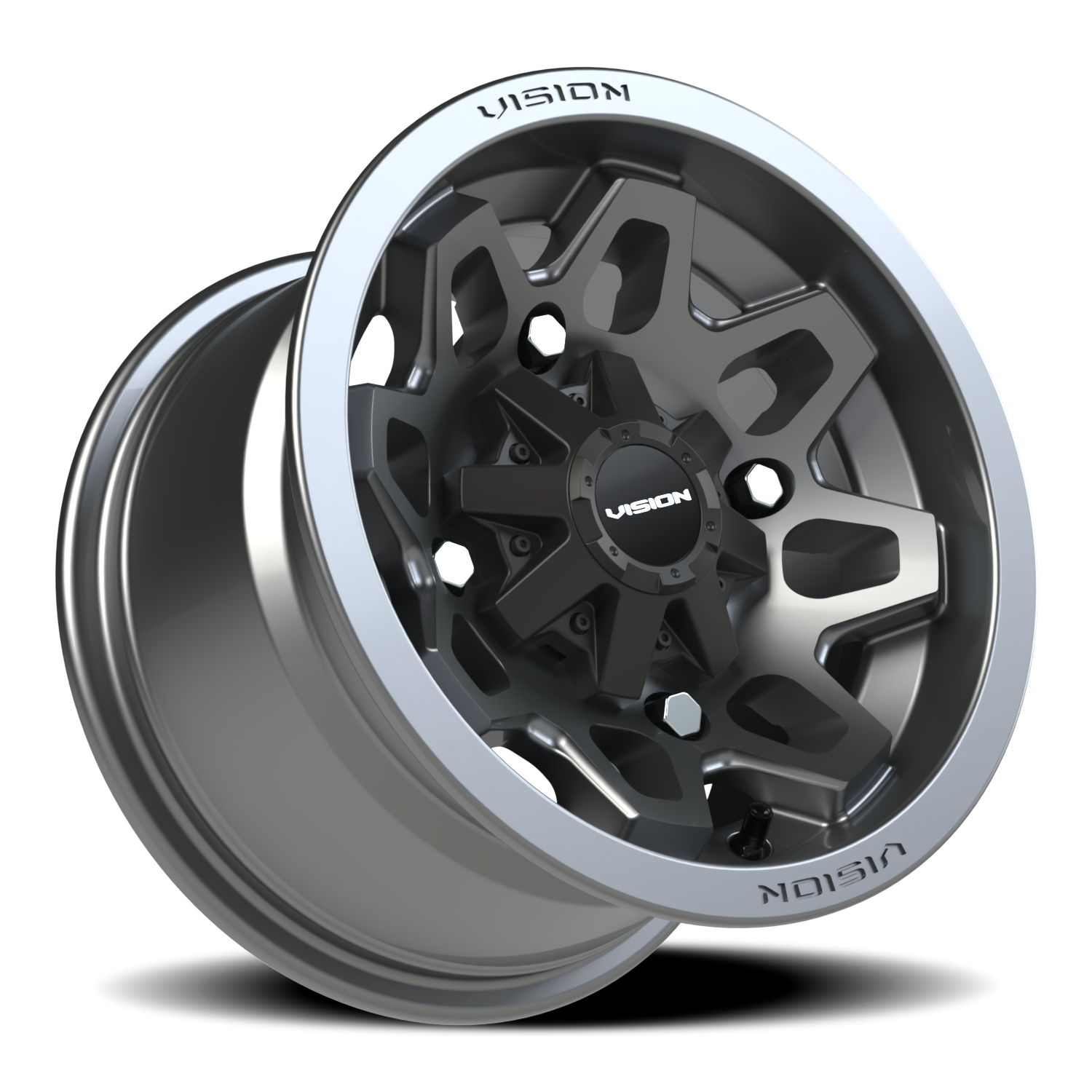 Vision Atv 12X7 Gunmetal Wheel