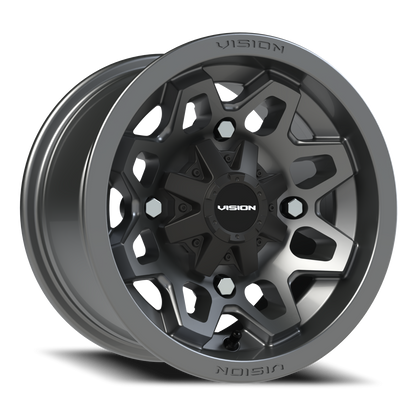 Vision Atv 12X7 Gunmetal Wheel
