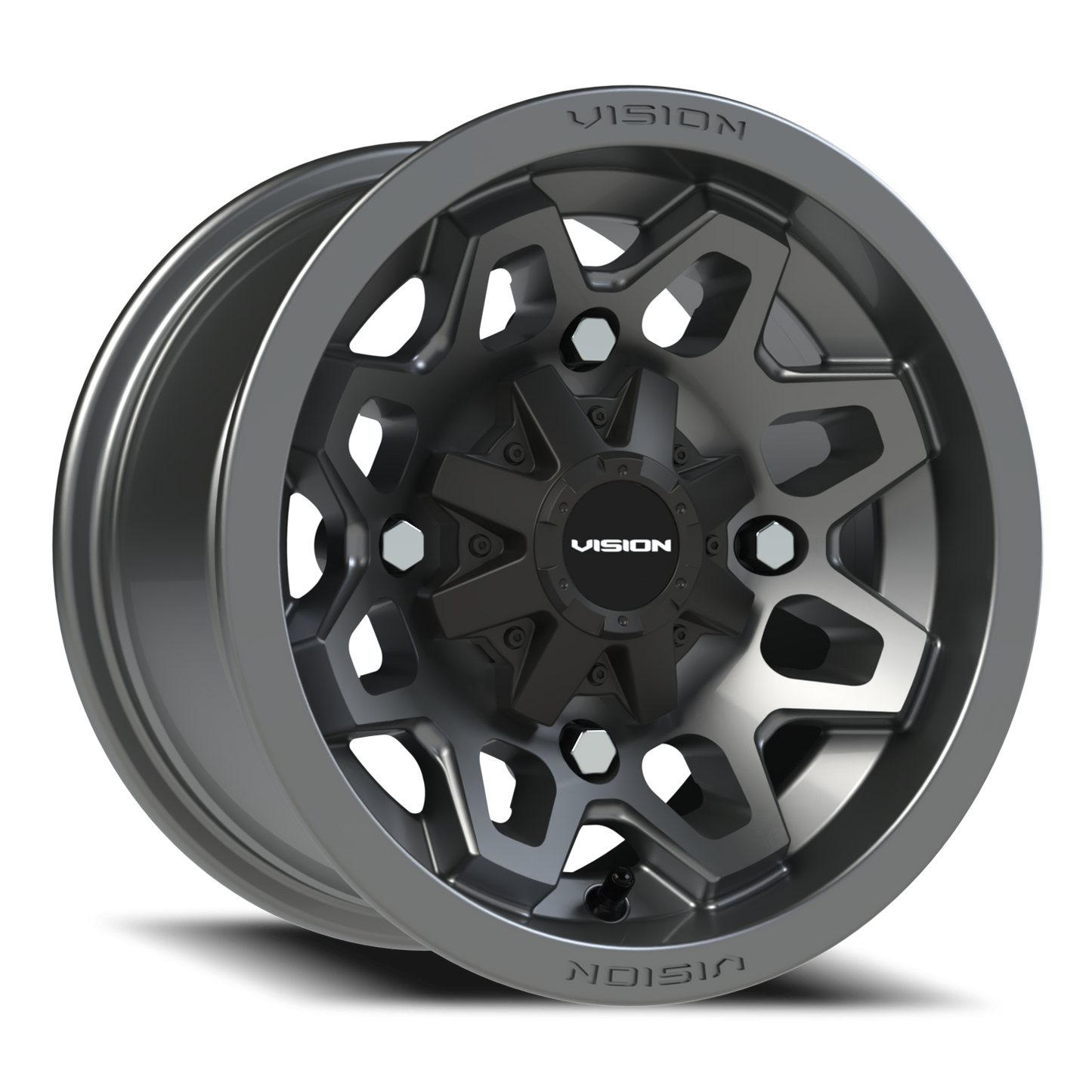 Vision Atv 12X7 Gunmetal Wheel