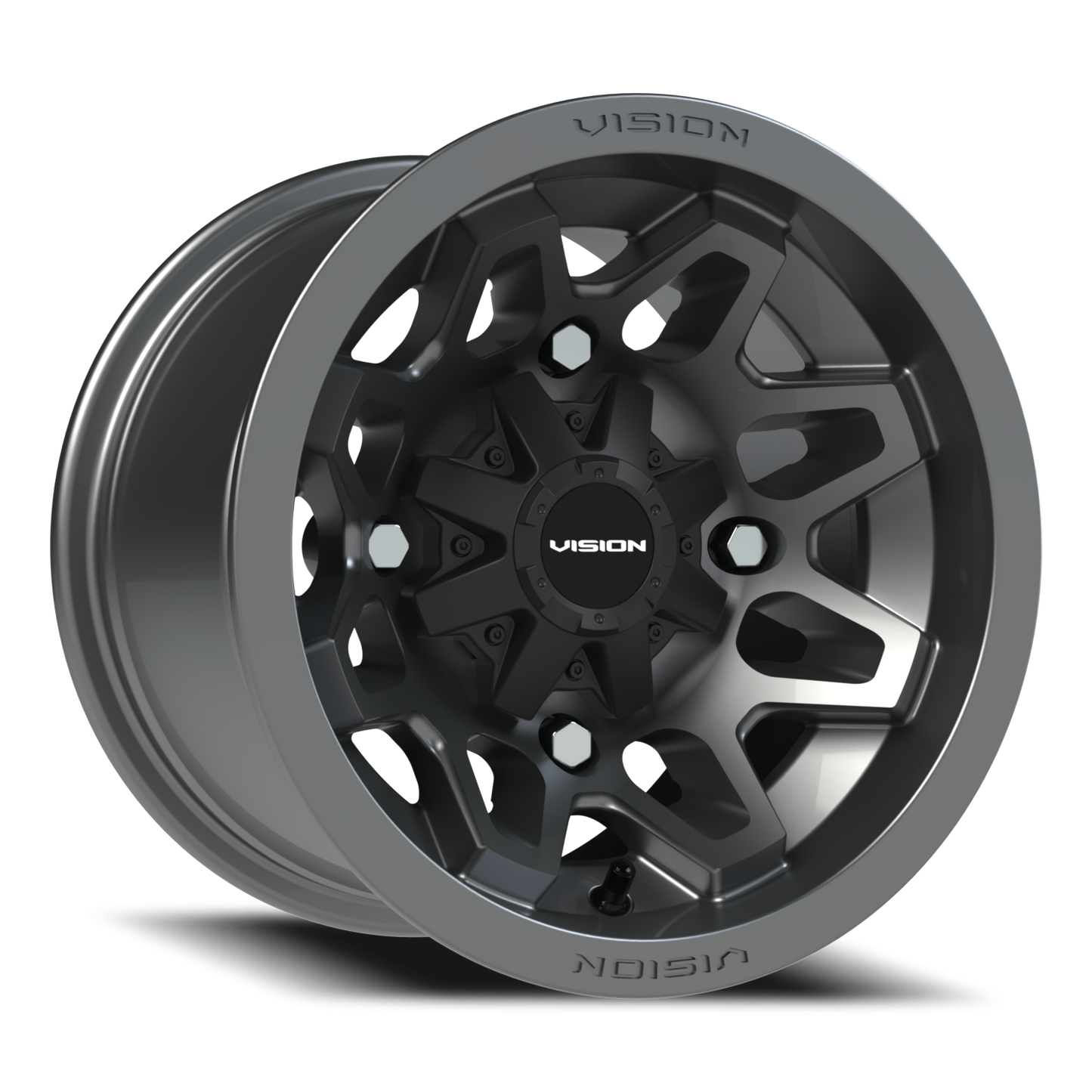 Vision Atv 12X8 Gunmetal Wheel