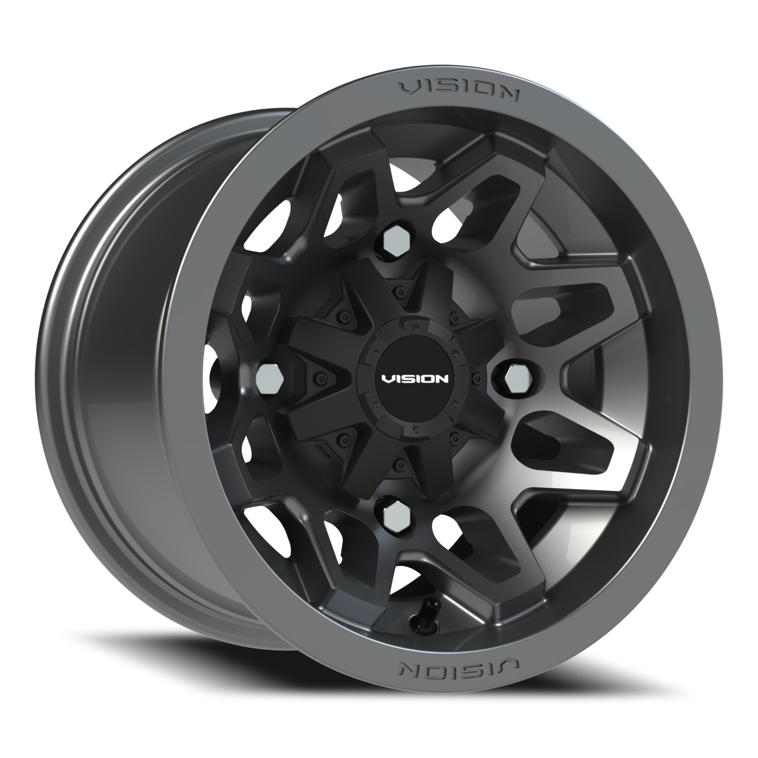 Vision Atv 12X8 Gunmetal Wheel