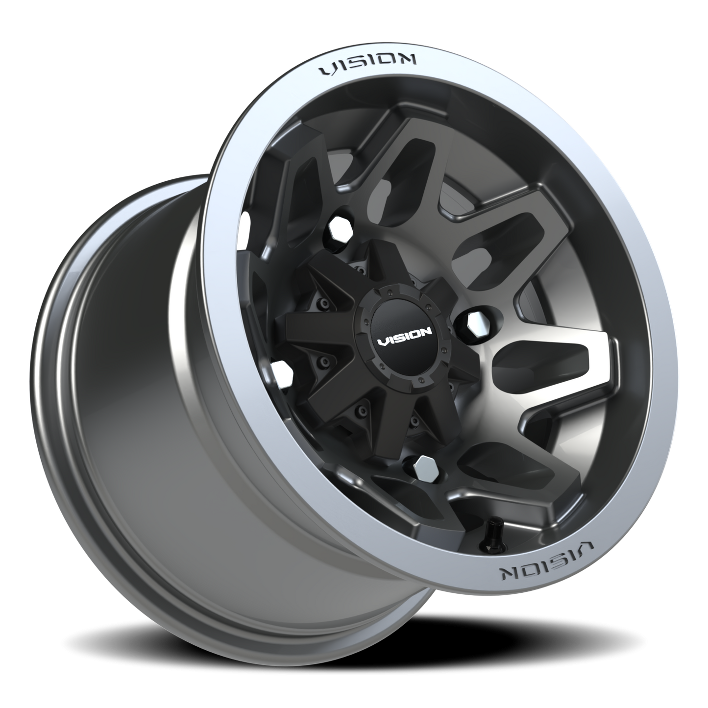 Vision Atv 12X8 Gunmetal Wheel