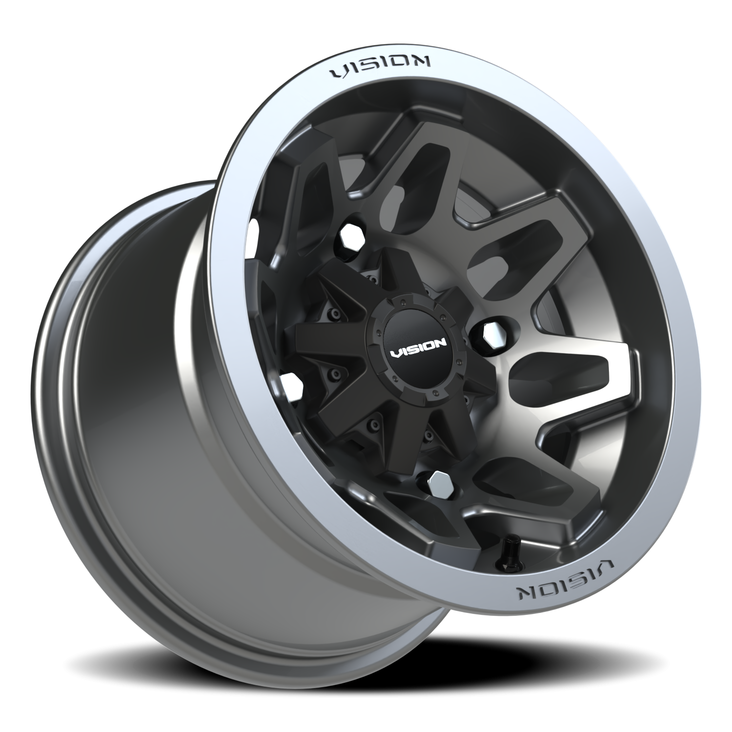 Vision Atv 12X8 Gunmetal Wheel