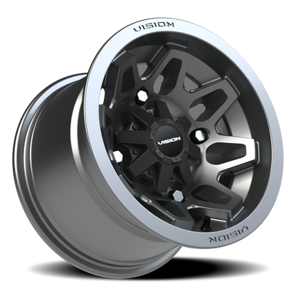 Vision Atv 12X8 Gunmetal Wheel