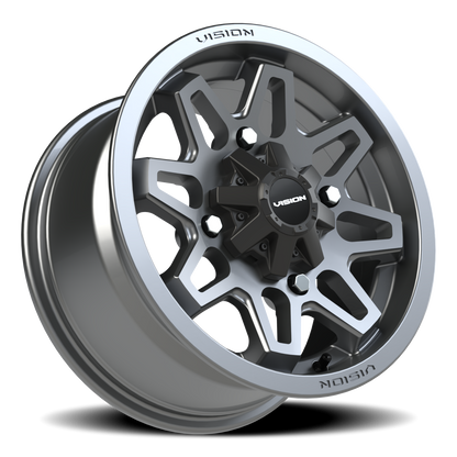 Vision Atv 14X7 Gunmetal Wheel