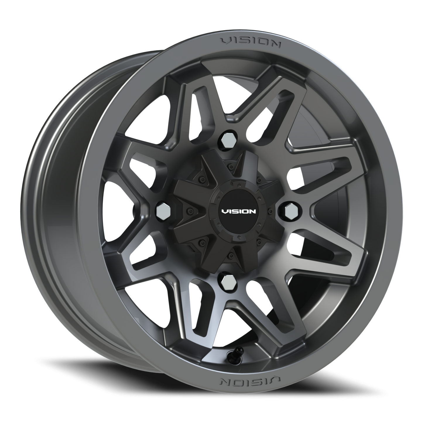 Vision Atv 14X7 Gunmetal Wheel