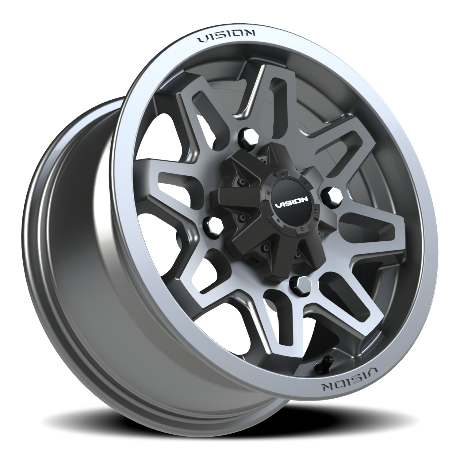 Vision Atv 14X7 Gunmetal Wheel