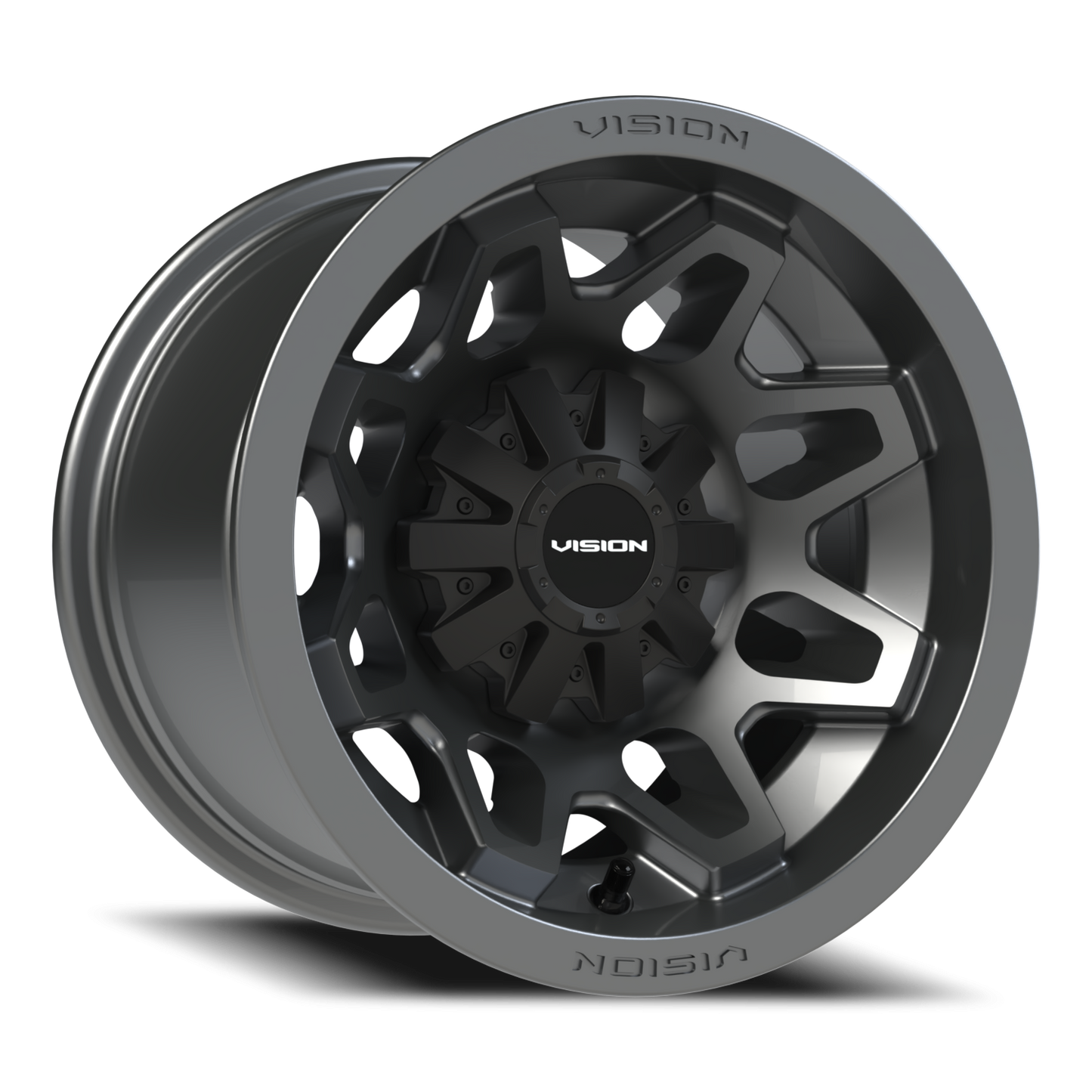 Vision Atv 12X8 Gunmetal Wheel
