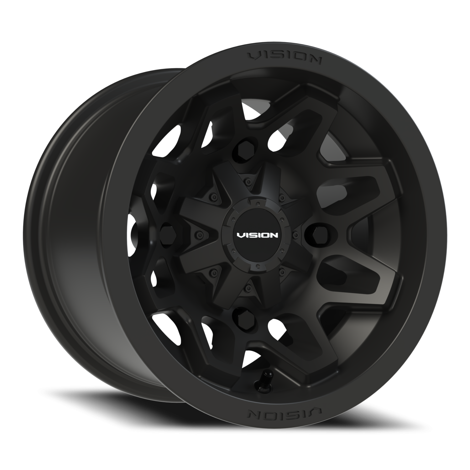 Vision Atv 12X8 Matte Black Wheel