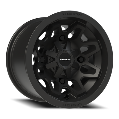 Vision Atv 12X8 Matte Black Wheel