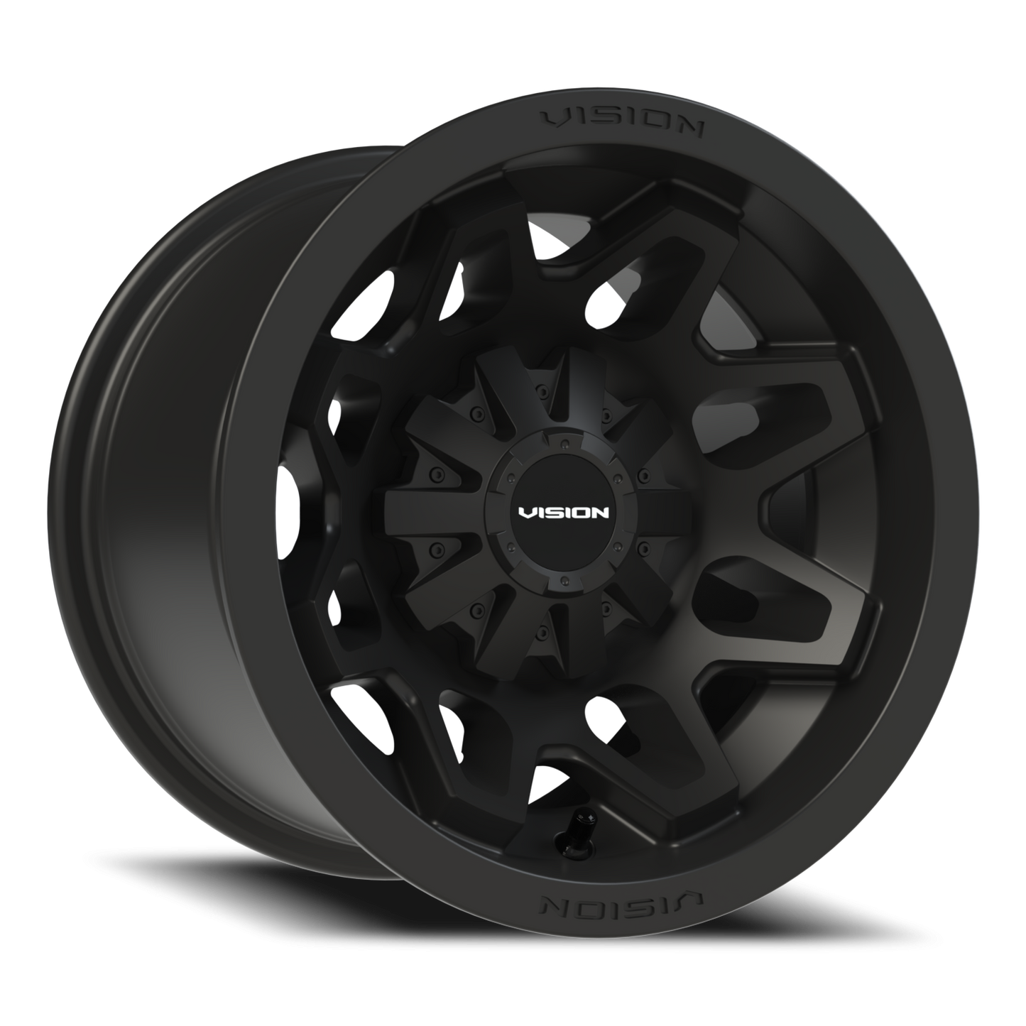 Vision Atv 12X8 Matte Black Wheel