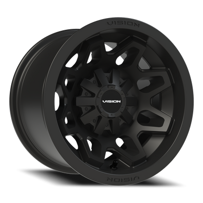 Vision Atv 12X8 Matte Black Wheel