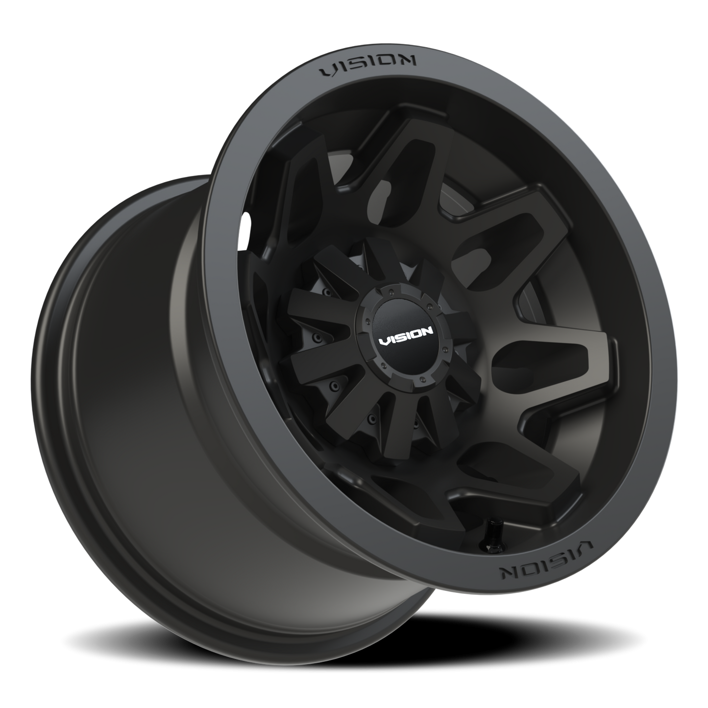 Vision Atv 12X8 Matte Black Wheel