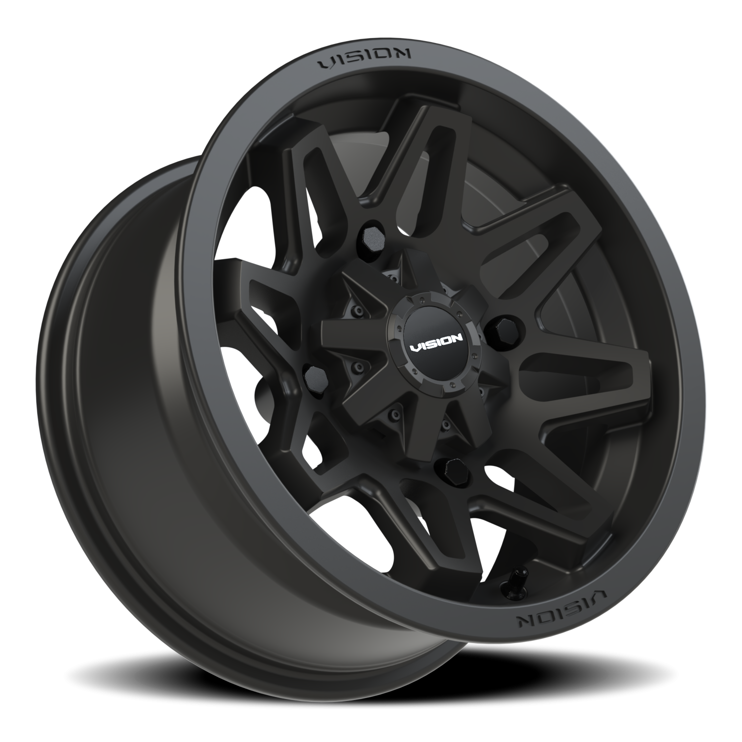 Vision Atv 14X7 Matte Black Wheel