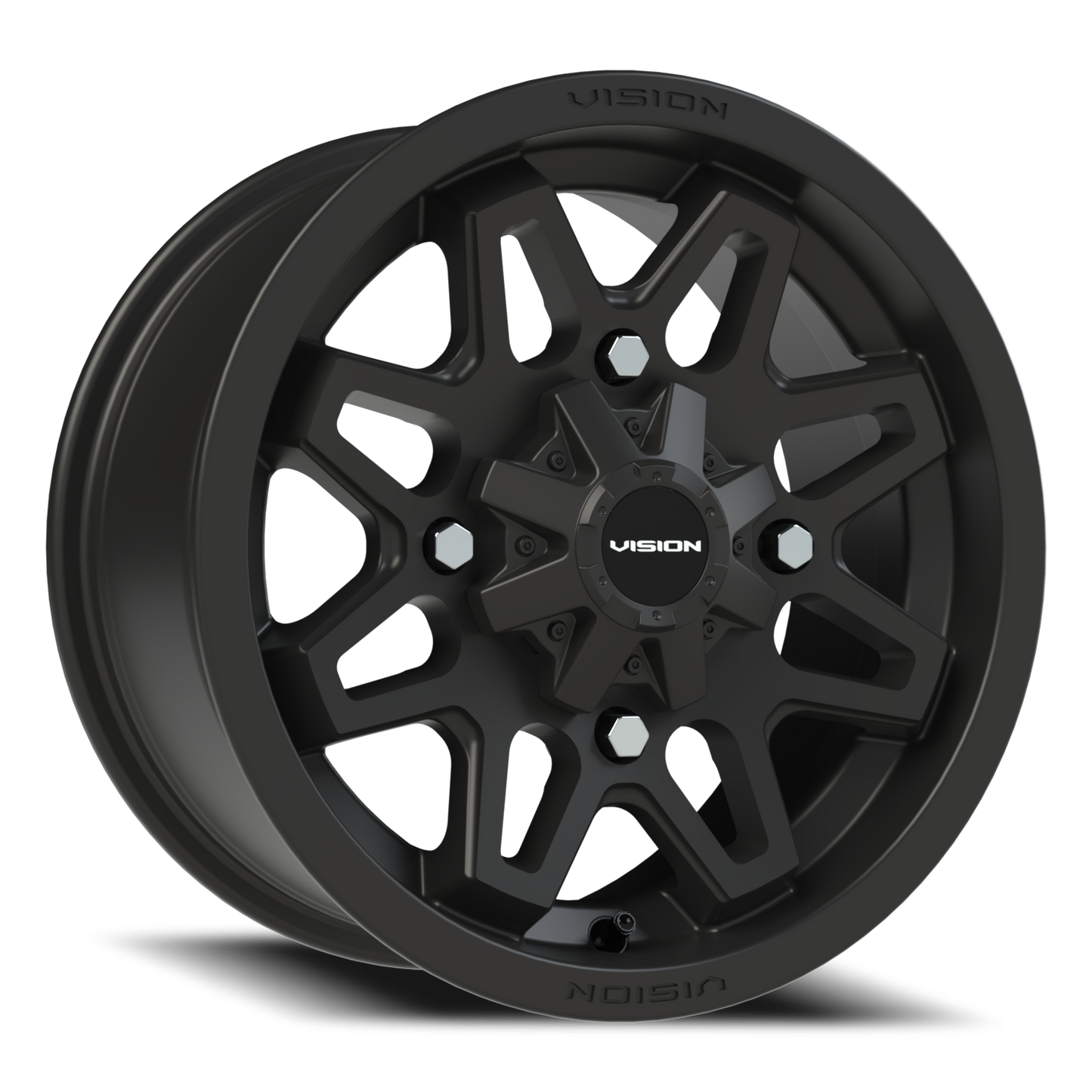 Vision Atv 14X7 Matte Black Wheel