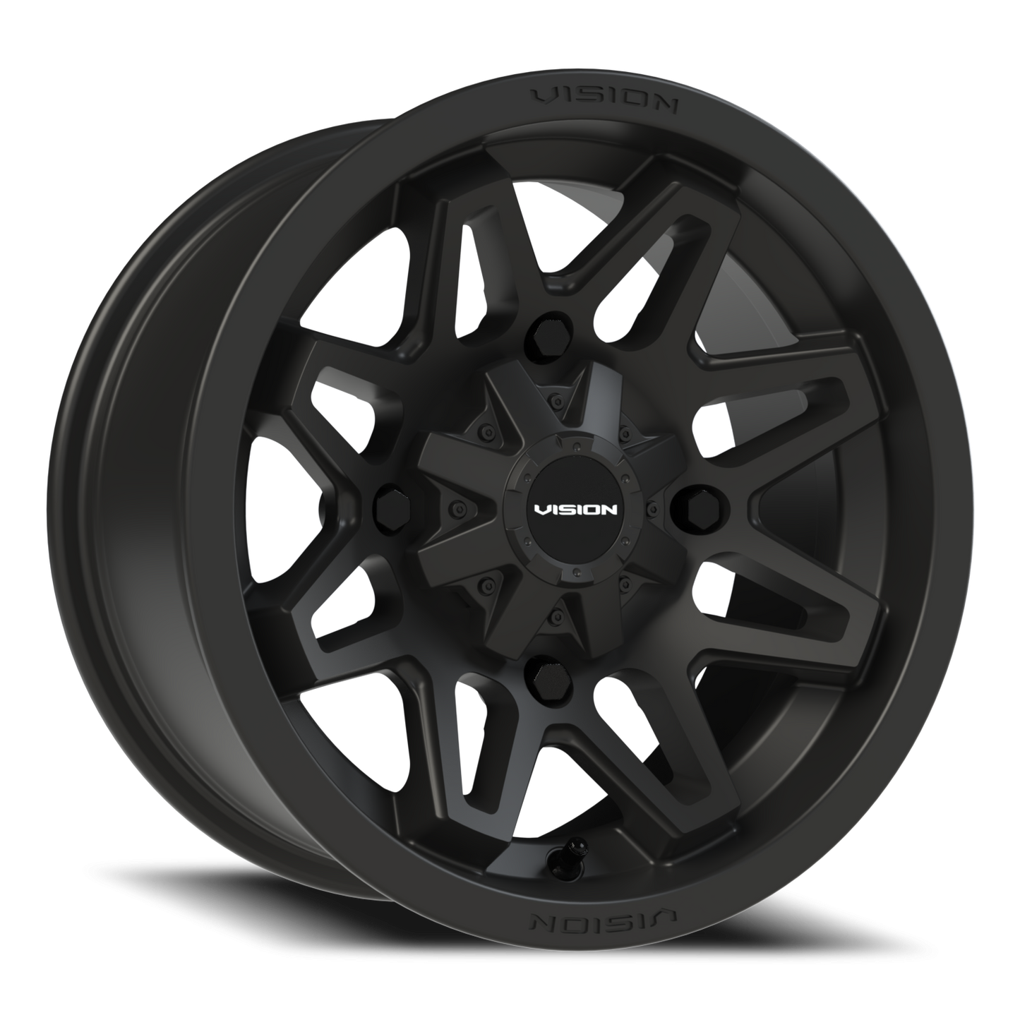 Vision Atv 14X7 Matte Black Wheel