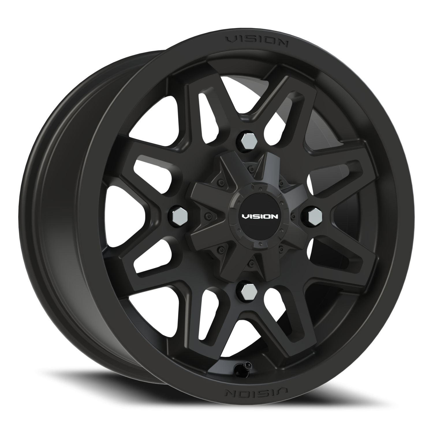 Vision Atv 14X7 Matte Black Wheel