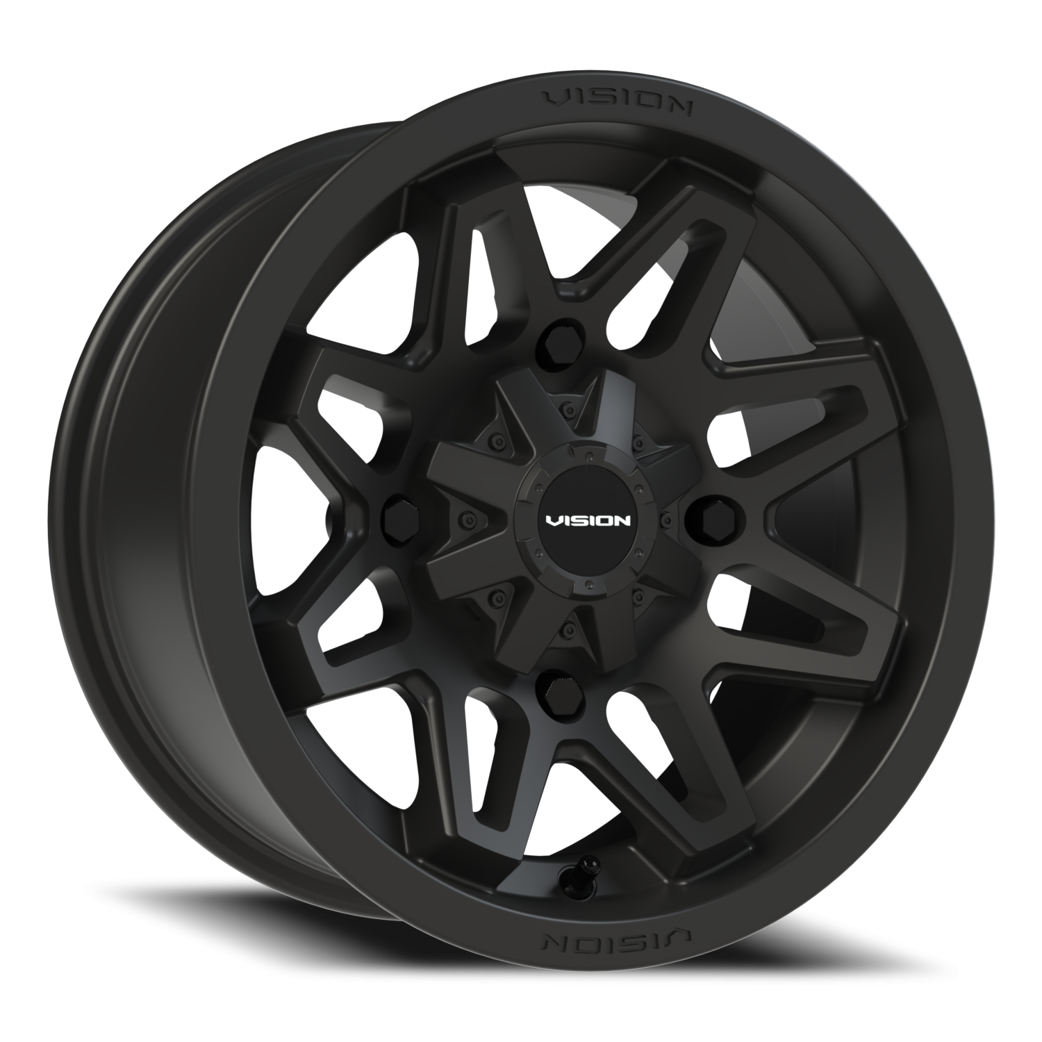 Vision Atv 14X7 Matte Black Wheel