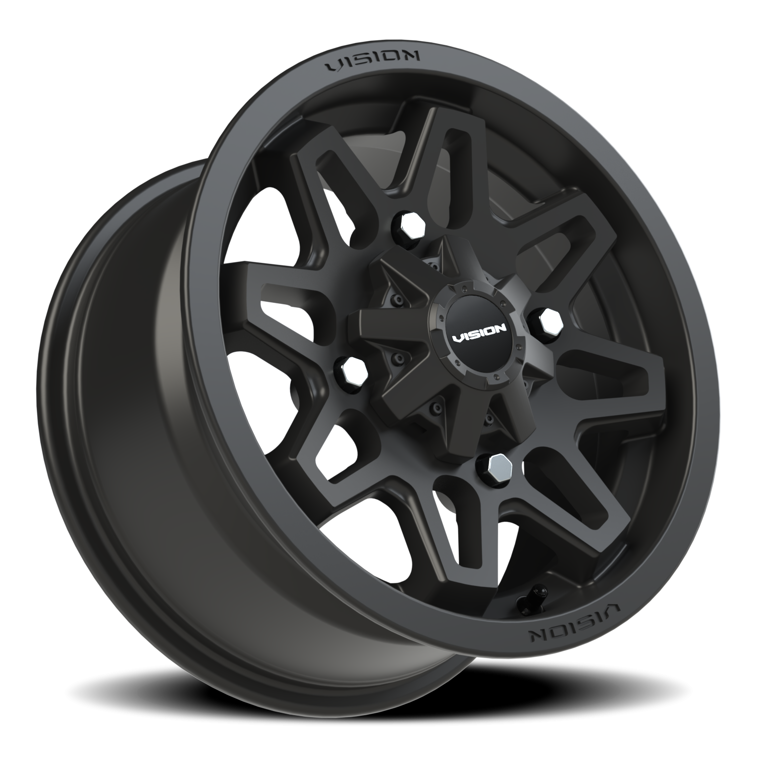 Vision Atv 14X7 Matte Black Wheel