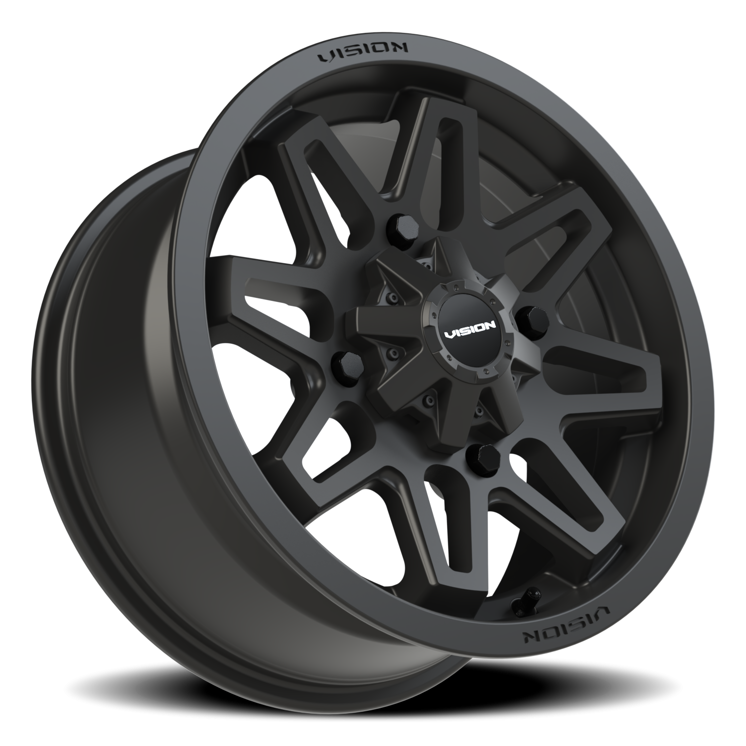 Vision Atv 15X7 Matte Black Wheel