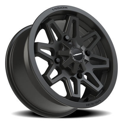 Vision Atv 15X7 Matte Black Wheel