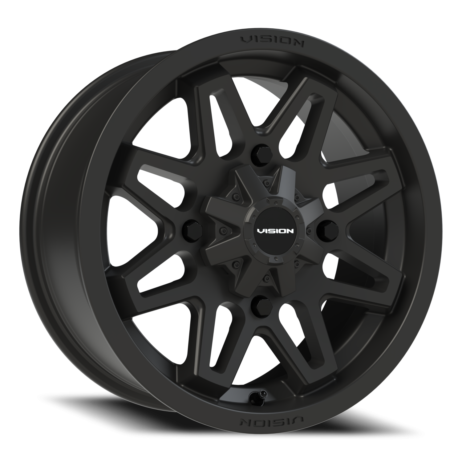 Vision Atv 15X7 Matte Black Wheel