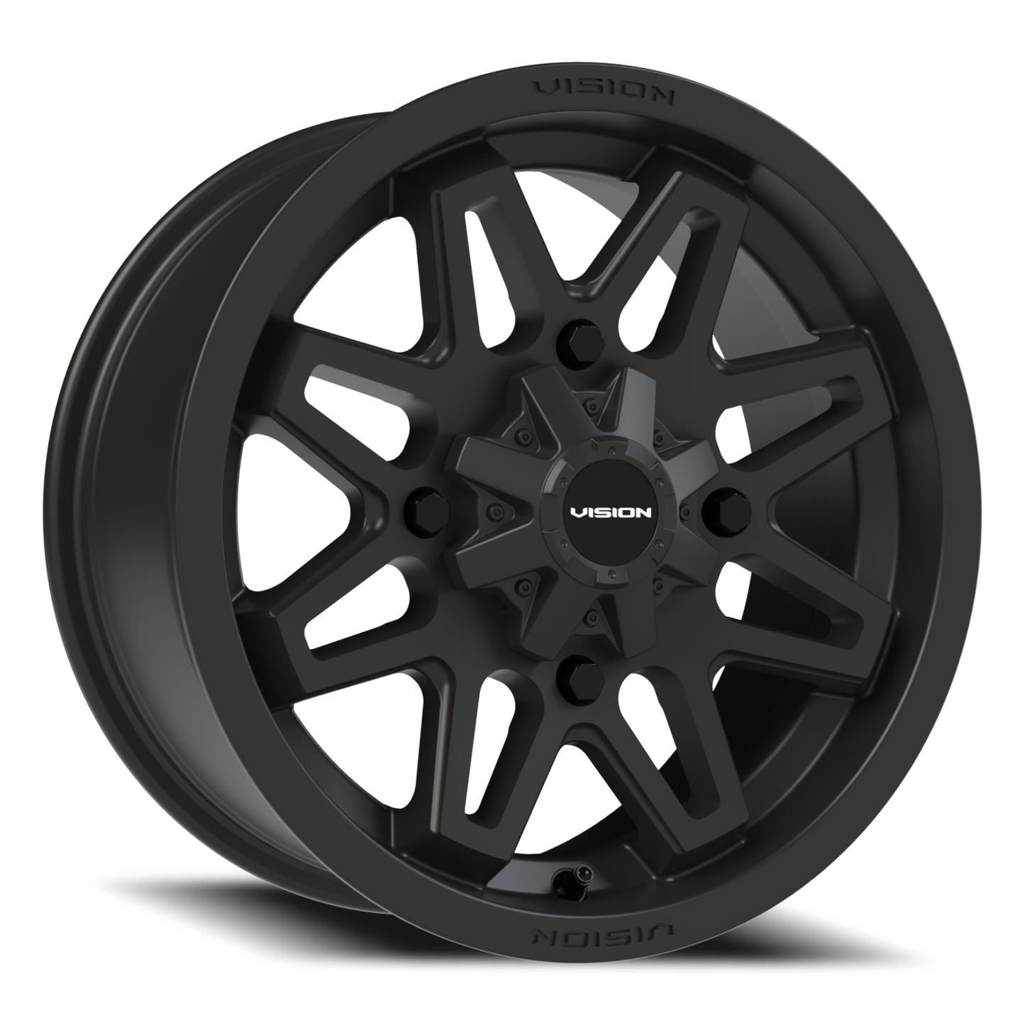 Vision Atv 15X7 Matte Black Wheel