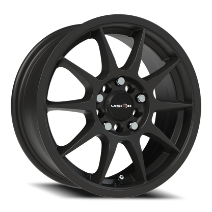 Vision Bane 15X6.5 Matte Black Wheel