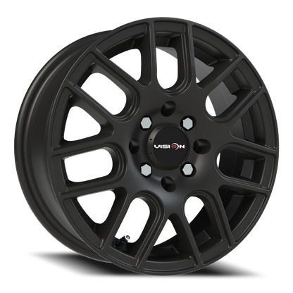 Vision Cross 14X5.5 Matte Black Wheel