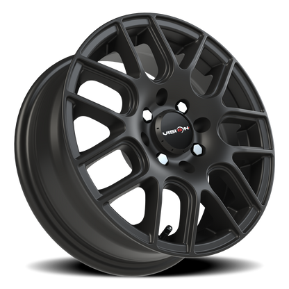 Vision Cross 14X5.5 Matte Black Wheel