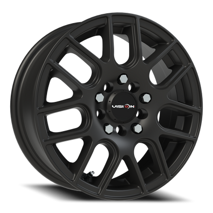 Vision Cross 14X5.5 Matte Black Wheel