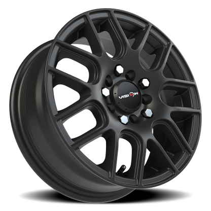 Vision Cross 14X5.5 Matte Black Wheel