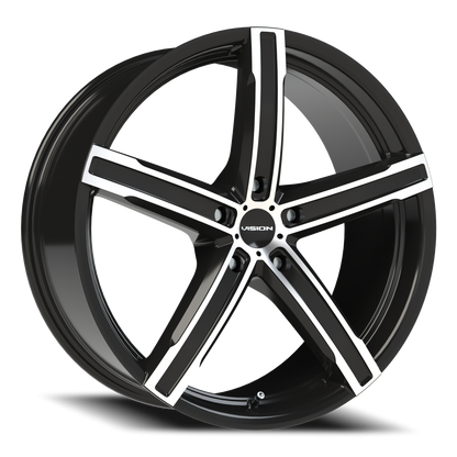 Vision Boost 20X8.5 Gloss Black Machined Face Wheel
