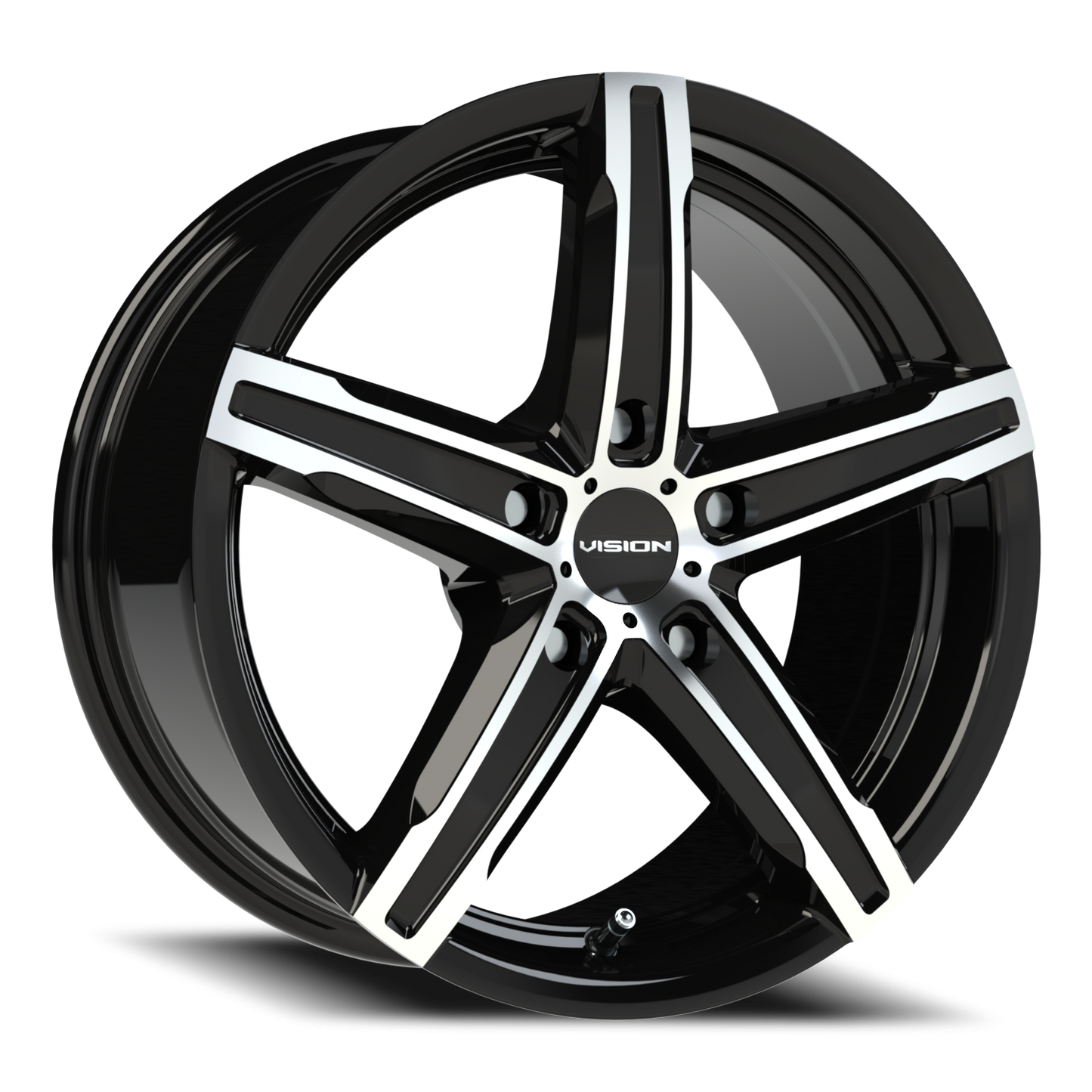 Vision Boost 16X7.5 Gloss Black Machined Face Wheel